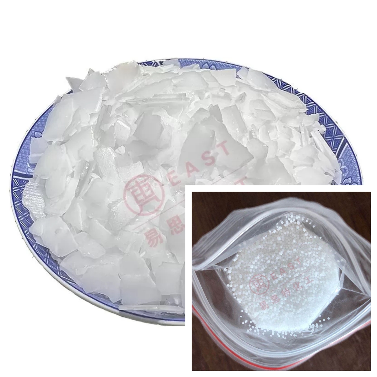 Caustic Soda Pearls and Caustic Soda Flakes